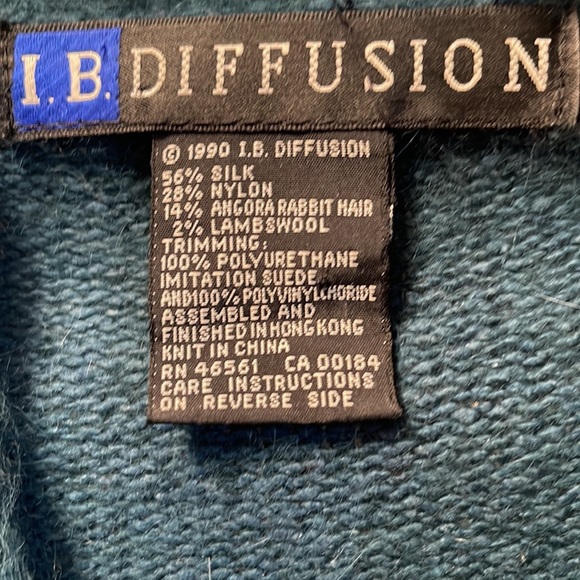 I B Diffusion Vintage Moss Green Sweater. Silk,Rabbit,Nylon,Lambswool Size M - Picture 4 of 5